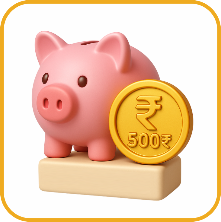 Start with ₹500